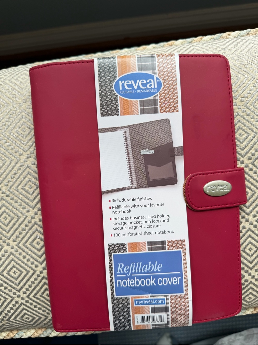 Reveal Refillable Notebook Cover in Red